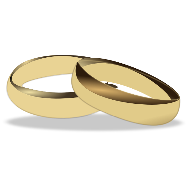 SVG Gold wedding rings vector clip art