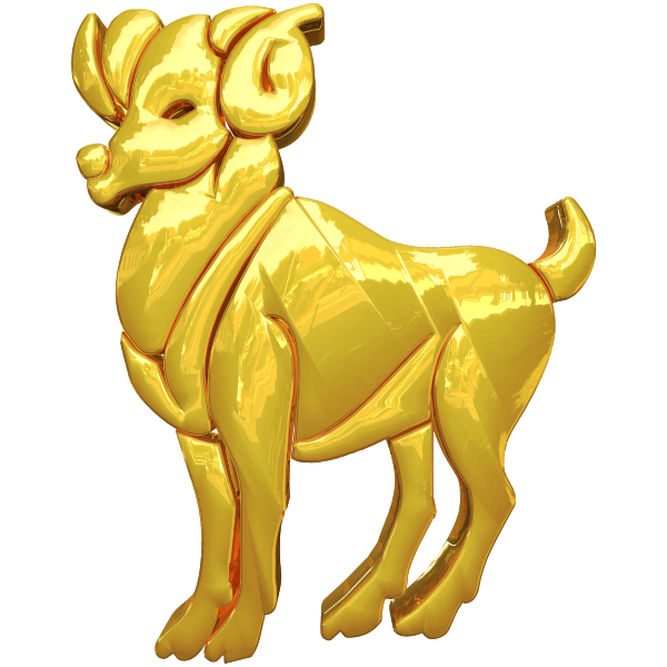 SVG Golden Aries Sign