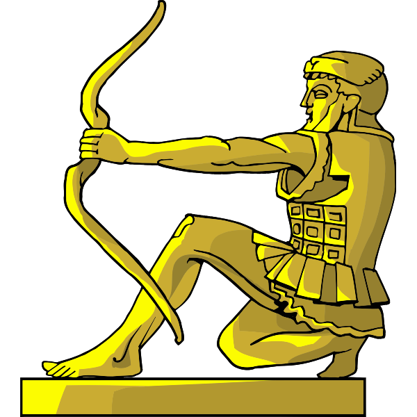 SVG Golden bowman statue