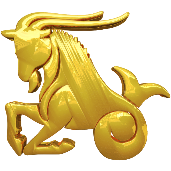 SVG Golden Capricorn Zodiac Sign