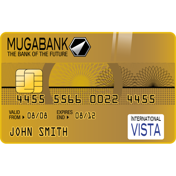 SVG Golden Credit Card Vector