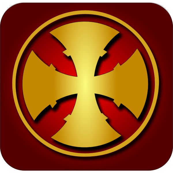 SVG Golden cross vector clip art