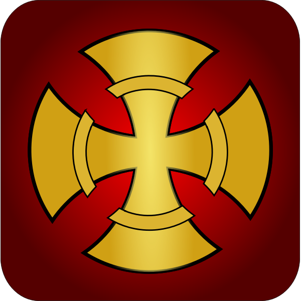 SVG Golden cross vector symbol