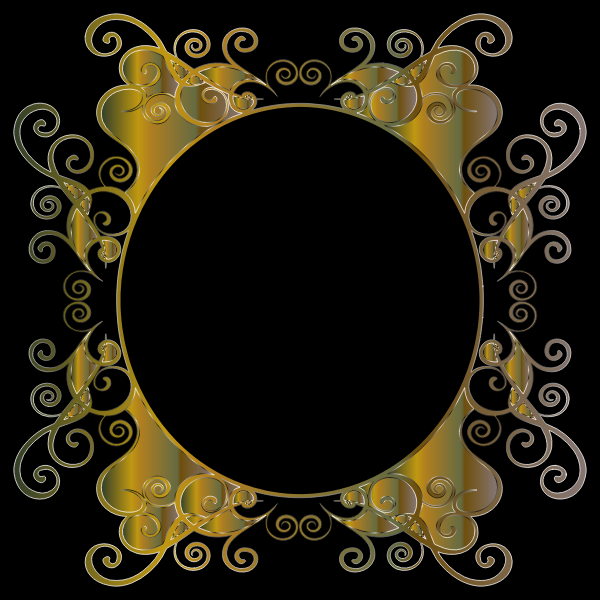 SVG Golden decorative framework