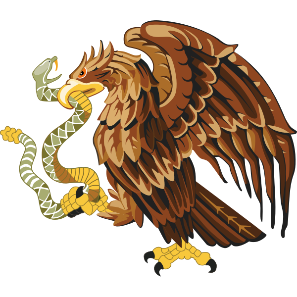 SVG Golden eagle with snake