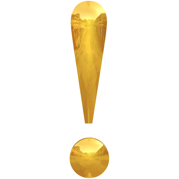 SVG Golden exclamation point