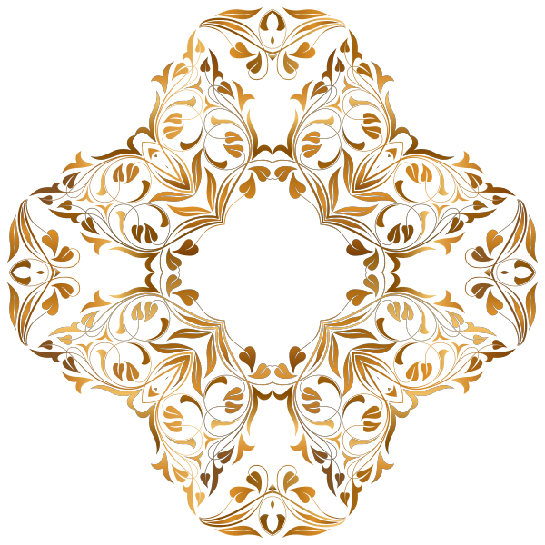 SVG Golden floral cross