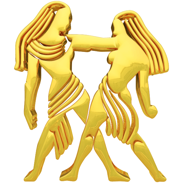 SVG Golden Gemini Sign