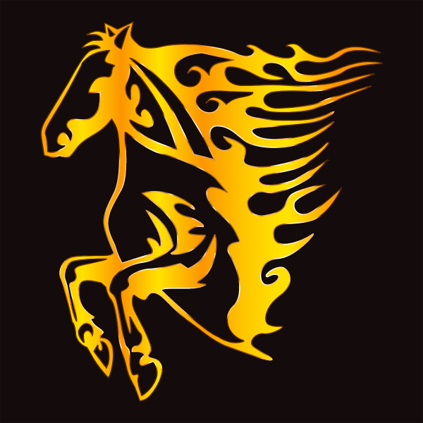 SVG Golden horse