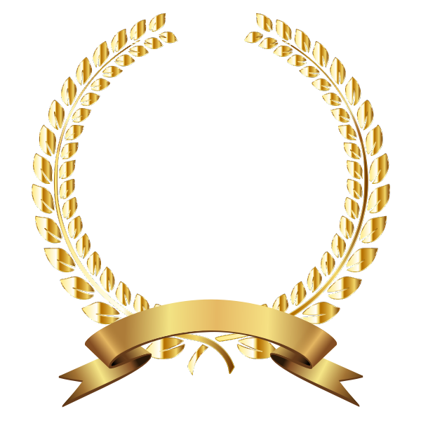 SVG Golden Laurel Wreath Remixed No Background