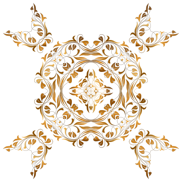 SVG Golden leafy decor