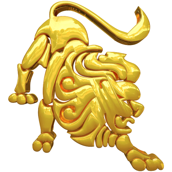 SVG Golden Leo Zodiac Sign