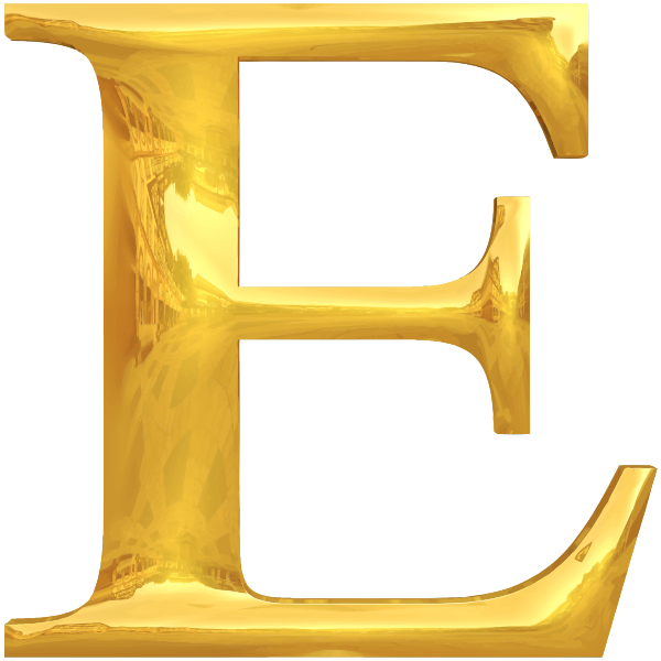 SVG Golden letter E