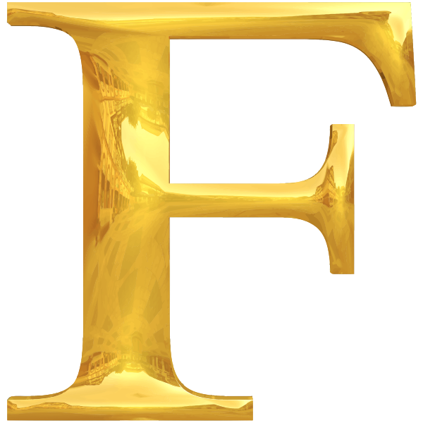SVG Golden letter F