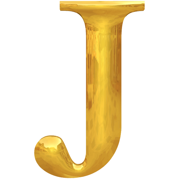 SVG Golden letter J