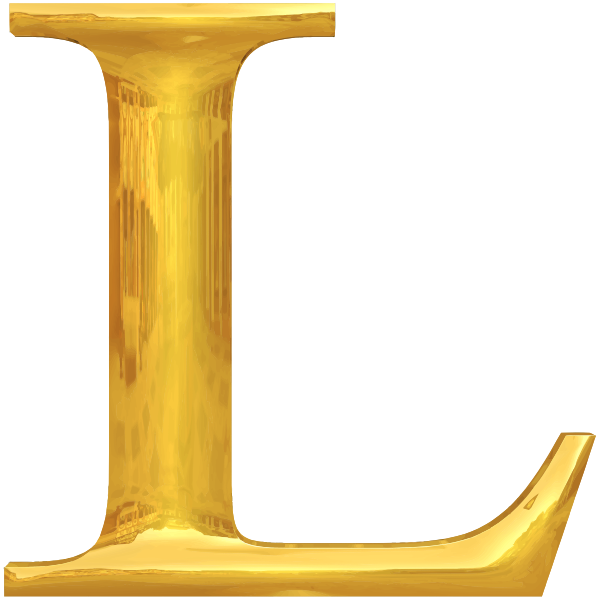 SVG Golden letter L
