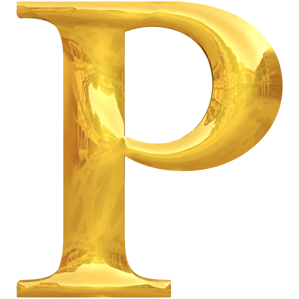 SVG Golden letter P