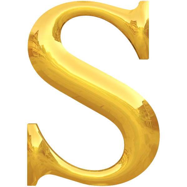 SVG Golden letter S