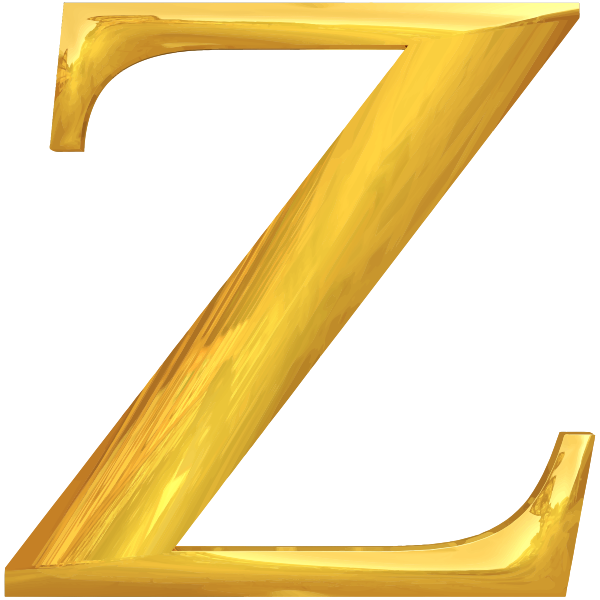 SVG Golden letter Z