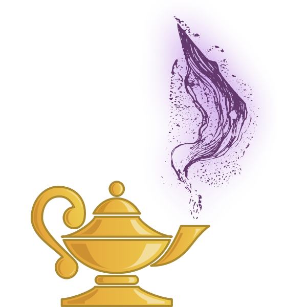 SVG Golden magic lamp