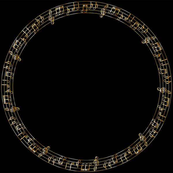 SVG Golden Musical Circle
