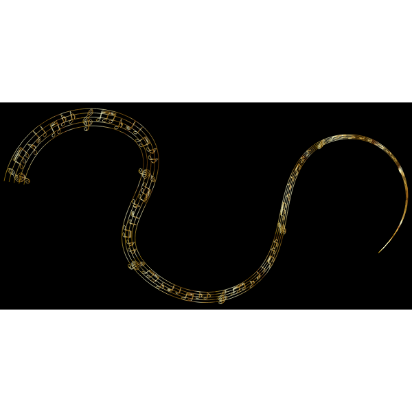 SVG Golden Musical Flourish