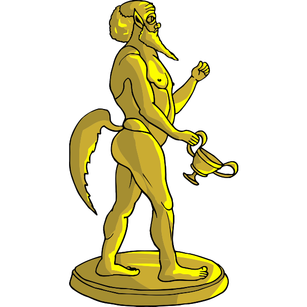 SVG Golden mythical creature statue