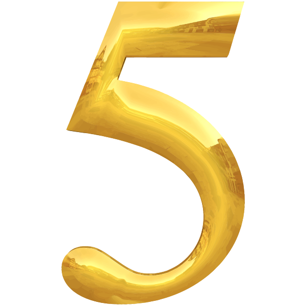 SVG Golden number 5