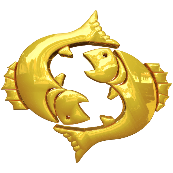 SVG Golden Pisces Symbol