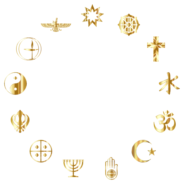 SVG Golden religious symbols