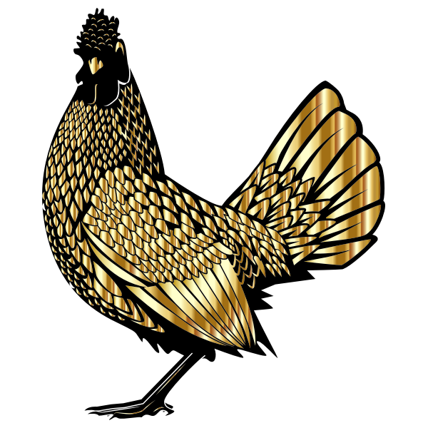 SVG Golden Rooster