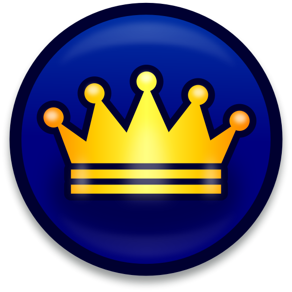 SVG Golden royal crown icon vector image