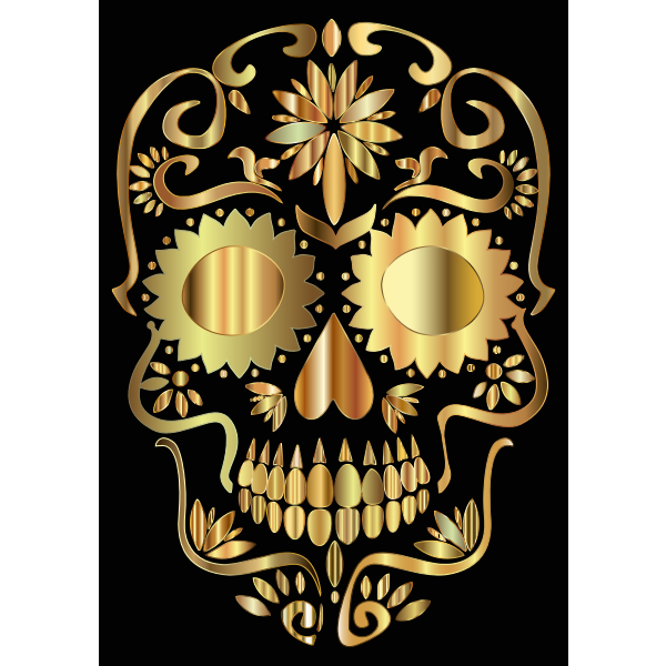 SVG Golden skull