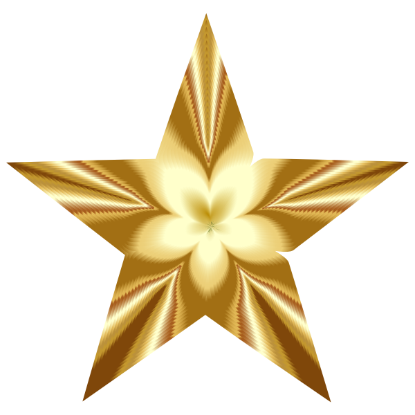 SVG Golden Star Blossom