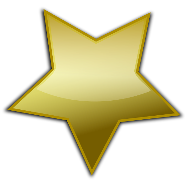 SVG Golden star vector clip art