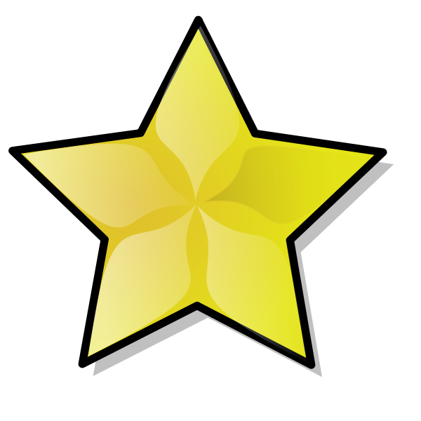 SVG Golden star with border vector image