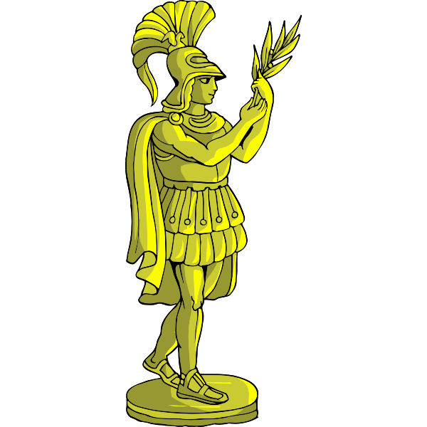 SVG Golden statue of soldier