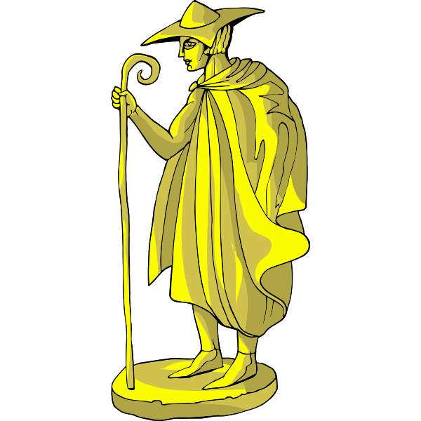 SVG Golden statue symbol
