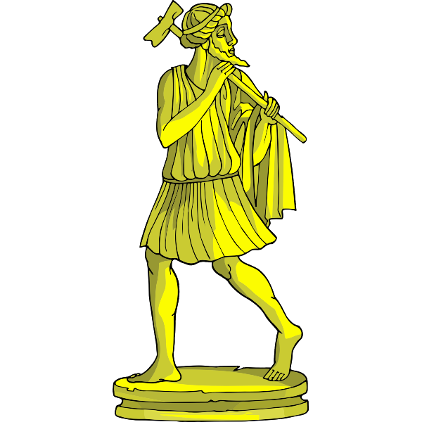 SVG Golden statue vector image