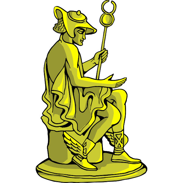 SVG Golden statue warrior