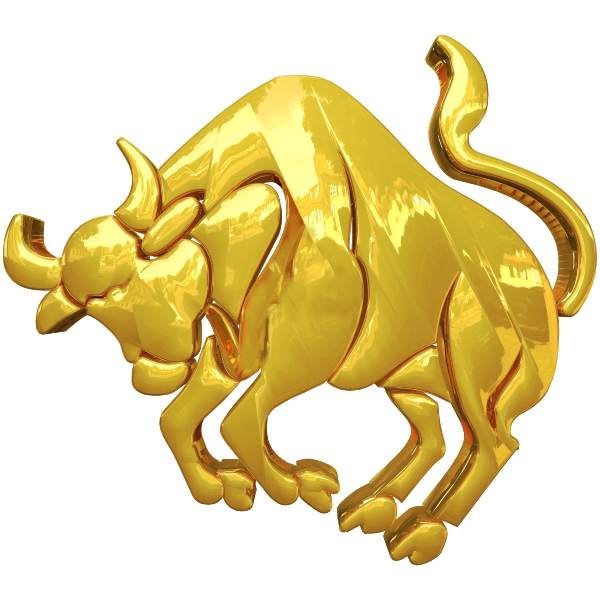 SVG Golden Taurus Zodiac Symbol