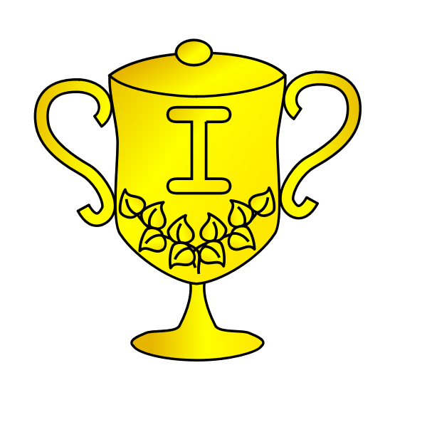 SVG Golden trophy vector illustration