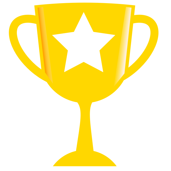 SVG Golden trophy with glaze vector clip art