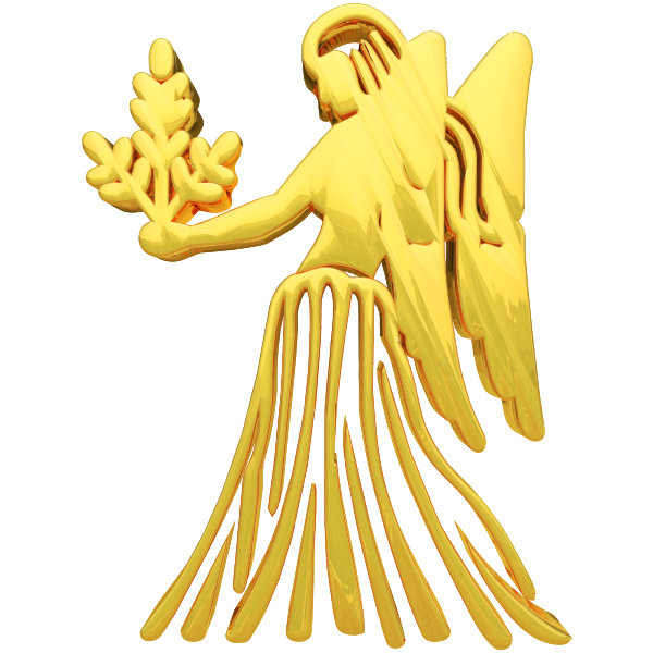 SVG Golden Virgo Zodiac Symbol