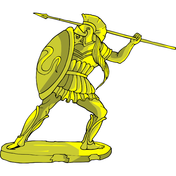 SVG Golden warrior statue