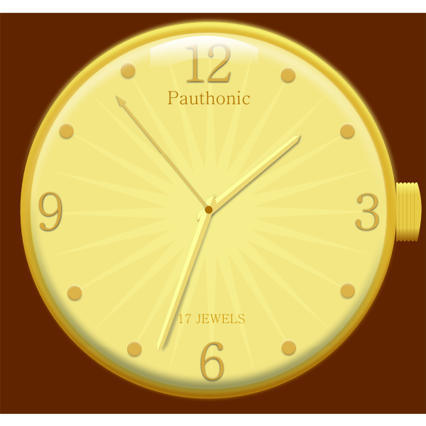 SVG Golden watch vector image