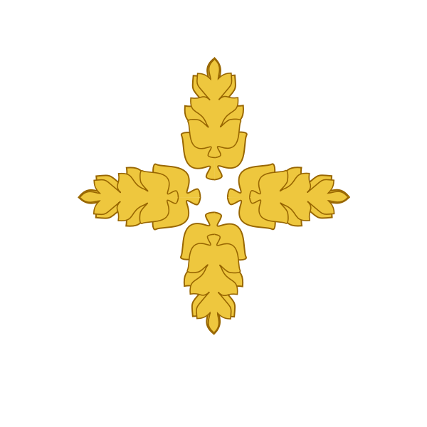 SVG Golden Wheat Medallion