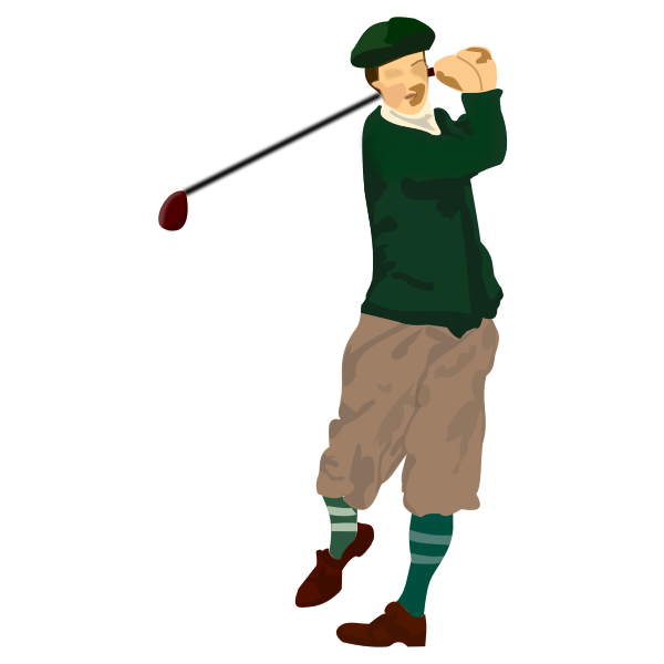 SVG Golfer vector drawing