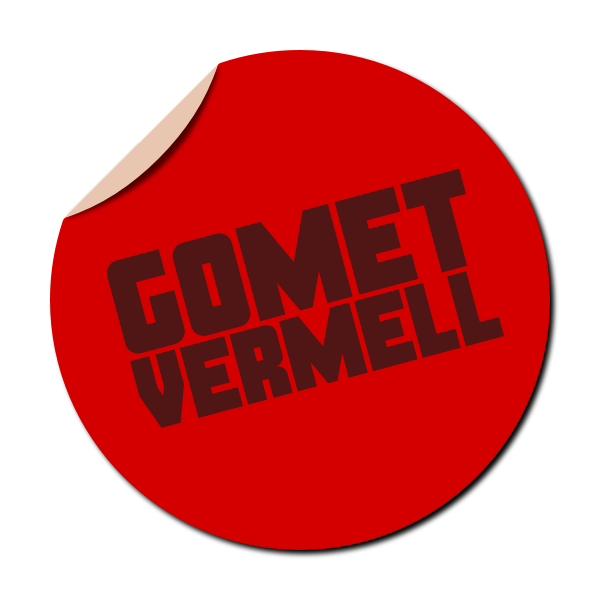 SVG Gomet vermell red sticker vector image