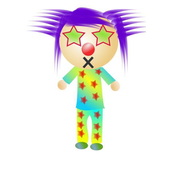 SVG Goofy colorful character